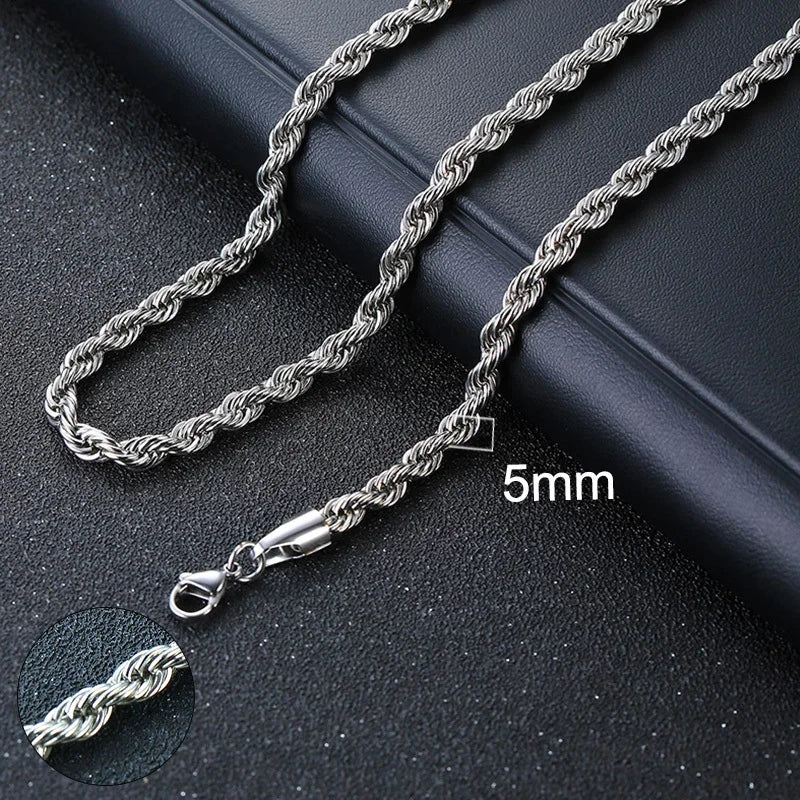 Cuban Chain Necklace for Men Women,Basic Punk Stainless Steel Curb Link Chain Chokers,Vintage Gold Color Solid Metal Collar