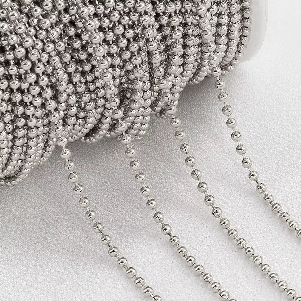 No Fade 2Meters Stainless Steel Chains for Jewelry Making DIY Necklace Bracelet Accessories Gold Chain Lips Beads Beaded Chain